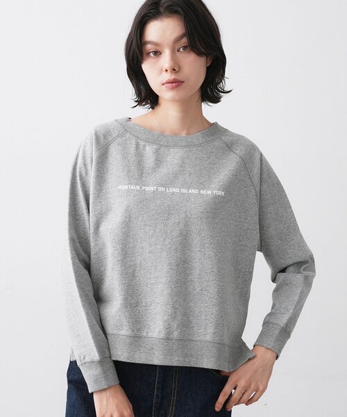 Dessin（デッサン）の「【洗える】ラグラン切り替えミニロゴカットソー（Tシャツ/カットソー・レディース・ネイビー/グレー/ホワイト系・00/01/02/03）」の8枚目の写真