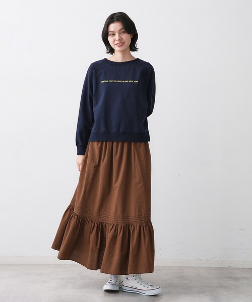 Dessin（デッサン）の「【洗える】ラグラン切り替えミニロゴカットソー（Tシャツ/カットソー・レディース・ネイビー/グレー/ホワイト系・00/01/02/03）」の14枚目の写真
