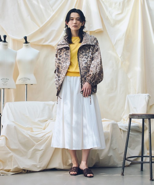 allureville（アルアバイル）の「【ATELIER Line】タイプライターイレギュラータックスカート（スカート・レディース・オフホワイト/ベージュ/ブラック・1/2）」の2枚目の写真