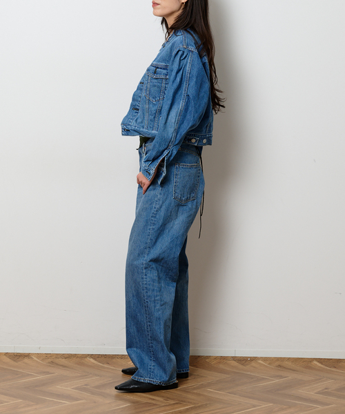 Bonum(ボナム)の「レースアップデニムパンツ(デニムパンツ・レディース・チャコールグレー/コバルトブルー/ネイビー・28/30)」の9枚目の写真
