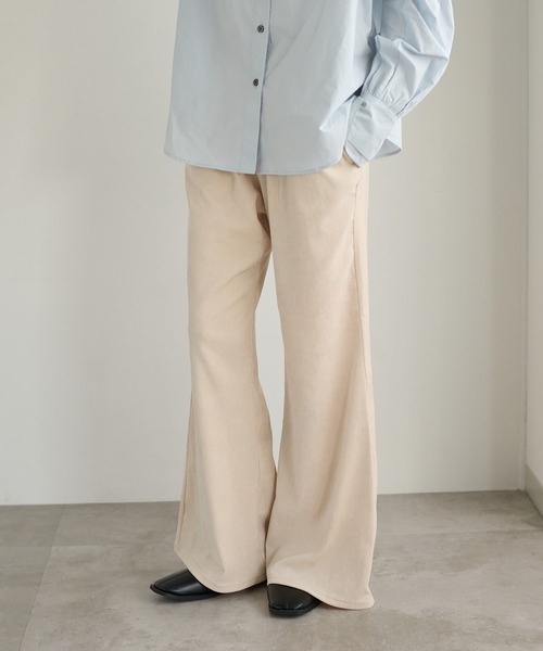 apres jour clair（アプレジュールクレア）の「【apres jour clair】ベロアフレアパンツ（その他パンツ・レディース・ブラック/アイボリー/ダークブラウン・SMALL/LARGE/MEDIUM）」の15枚目の写真