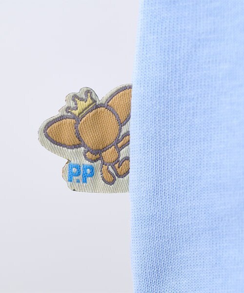 ナルミヤキャラクターズ(ナルミヤキャラクターズ)の「ミントくんキラキラストーンTシャツ(Tシャツ/カットソー・レディース・サックスブルー・F)」の4枚目の写真
