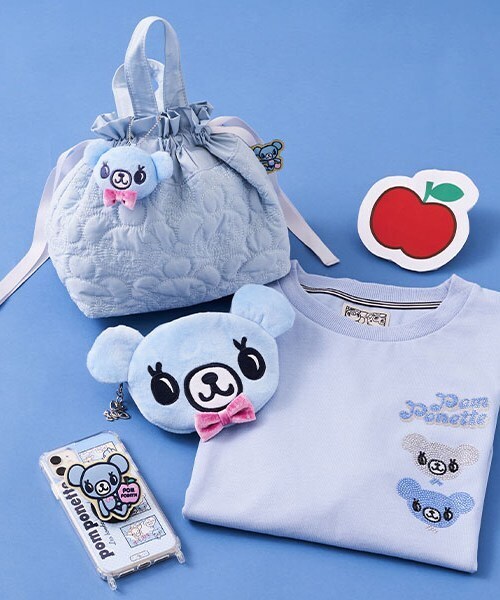 ナルミヤキャラクターズ(ナルミヤキャラクターズ)の「ミントくんキラキラストーンTシャツ(Tシャツ/カットソー・レディース・サックスブルー・F)」の5枚目の写真