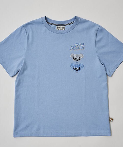 ナルミヤキャラクターズ(ナルミヤキャラクターズ)の「ミントくんキラキラストーンTシャツ(Tシャツ/カットソー・レディース・サックスブルー・F)」の11枚目の写真