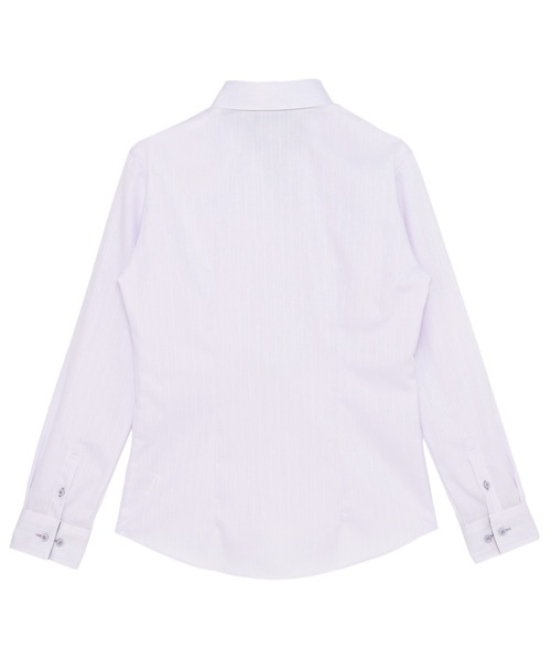 TOKYO SHIRTS(トウキョウシャツ)の「【超形態安定】 形態安定ノーアイロン スキッパー 長袖ビジネスワイシャツ(ビジネスシャツ・レディース・パープル・S/M/L/LL/XL)」の5枚目の写真