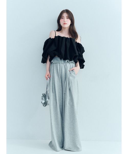 SNIDEL（スナイデル）の「フラワーバッグ（ハンドバッグ・レディース・シルバー/アイボリー/ブラウン・F）」の7枚目の写真