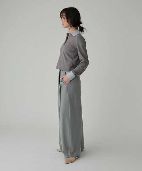 BABYLONE（バビロン）の「デザインタックパンツ（その他パンツ・レディース・グレー/ベージュ・38inch/36inch）」の9枚目の写真