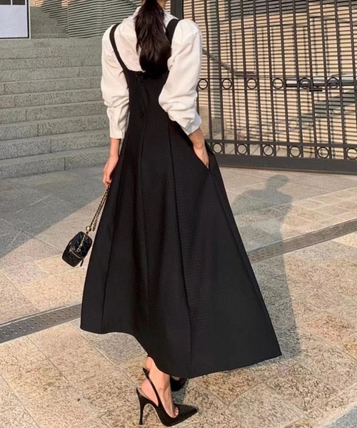 【美品✨】定価60,000円❤️アドーア✨サイズ36✨ジャンパースカート ✨ Aラインジャンパースカート（ジャンパースカート）｜emi+（エミプラス