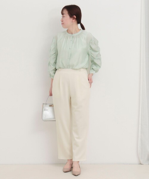 MICO COULIER（ミコクリエ）の「《セットアップ対応》サンディカットジョーゼットパンツ（その他パンツ・レディース・ネイビー/オフホワイト・36/38）」の5枚目の写真