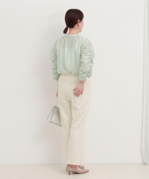 MICO COULIER（ミコクリエ）の「《セットアップ対応》サンディカットジョーゼットパンツ（その他パンツ・レディース・ネイビー/オフホワイト・36/38）」の9枚目の写真