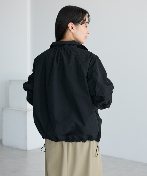 CRAFT STANDARD BOUTIQUE（クラフトスタンダードブティック）の「花粉防止／ギャザーヘムブルゾン◆（ブルゾン・レディース・ライトベージュ/ブラック・FREE）」の14枚目の写真