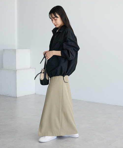 CRAFT STANDARD BOUTIQUE（クラフトスタンダードブティック）の「花粉防止／ギャザーヘムブルゾン◆（ブルゾン・レディース・ライトベージュ/ブラック・FREE）」の19枚目の写真