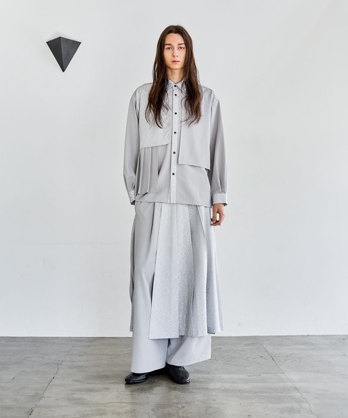 HARE（ハレ）の「●【SET UP対応】プリーツレイヤードパンツ(HARE)（その他パンツ・メンズ・ライトグレー/ブラック・SMALL/MEDIUM）」の22枚目の写真