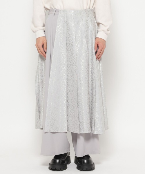 HARE（ハレ）の「●【SET UP対応】プリーツレイヤードパンツ(HARE)（その他パンツ・メンズ・ライトグレー/ブラック・SMALL/MEDIUM）」の7枚目の写真