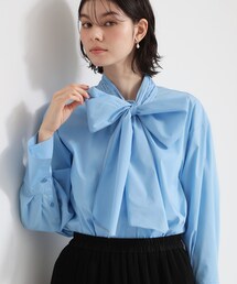 THE SHOP TK  | 【通勤・セレモニー】タックボウタイブラウス(シャツ/ブラウス)