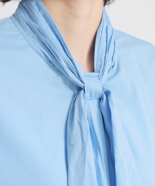 THE SHOP TK （ザ ショップ ティーケー ）の「【通勤・セレモニー】タックボウタイブラウス（シャツ/ブラウス・レディース・オフホワイト/ライトブルー・13/12）」の15枚目の写真