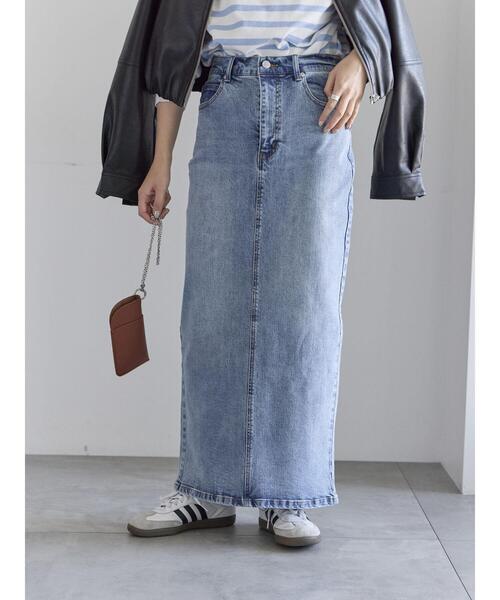 Te chichi（テチチ）の「デニムトラペーズスカート（スカート・レディース・サックスブルー/ネイビー・S/M）」の5枚目の写真