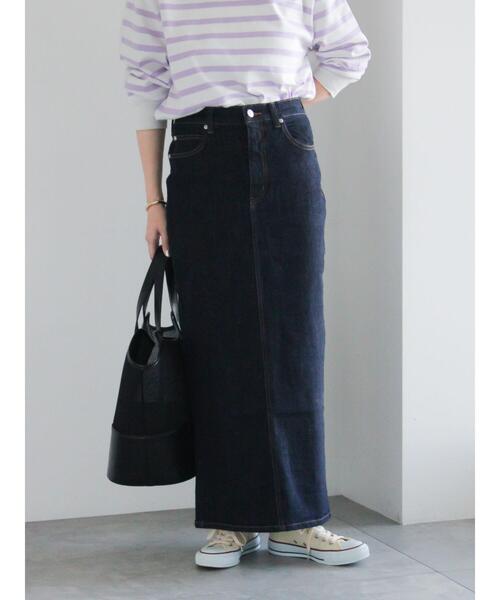 Te chichi（テチチ）の「デニムトラペーズスカート（スカート・レディース・サックスブルー/ネイビー・S/M）」の10枚目の写真