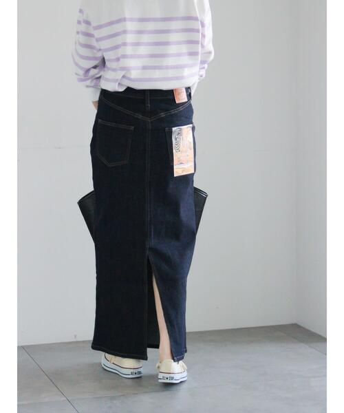 Te chichi（テチチ）の「デニムトラペーズスカート（スカート・レディース・サックスブルー/ネイビー・S/M）」の11枚目の写真