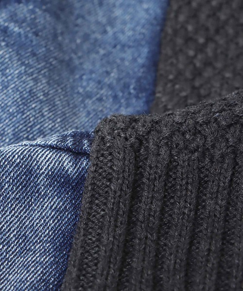 Three Four Time（ｽﾘｰﾌｫｰﾀｲﾑ）の「デニムコンビＶZIPブルゾン（ブルゾン・レディース・ベージュ/チャコールグレー・FREE）」の16枚目の写真