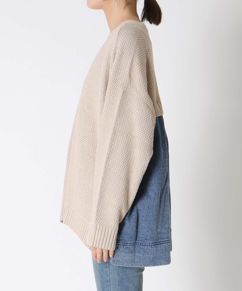 Three Four Time（ｽﾘｰﾌｫｰﾀｲﾑ）の「デニムコンビＶZIPブルゾン（ブルゾン・レディース・ベージュ/チャコールグレー・FREE）」の18枚目の写真