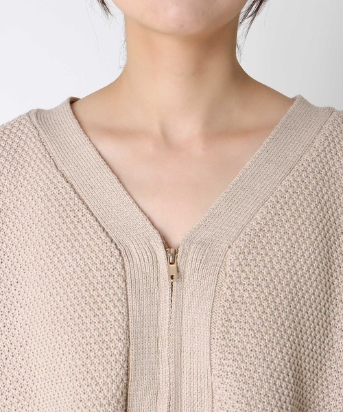 Three Four Time（ｽﾘｰﾌｫｰﾀｲﾑ）の「デニムコンビＶZIPブルゾン（ブルゾン・レディース・ベージュ/チャコールグレー・FREE）」の20枚目の写真