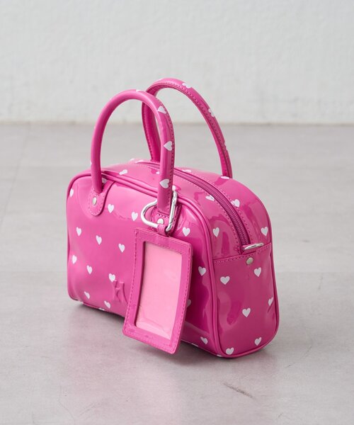 HELLO.SANFRANCISCO（ハローサンフランシスコ）の「【HELLO.SANFRANCISCO/ハローサンフランシスコ】ハートプリントエナメルミニボストンBAG（ボストンバッグ・レディース・イエロー/ピンク/ホワイト・ONE SIZE）」の17枚目の写真