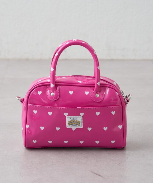 HELLO.SANFRANCISCO（ハローサンフランシスコ）の「【HELLO.SANFRANCISCO/ハローサンフランシスコ】ハートプリントエナメルミニボストンBAG（ボストンバッグ・レディース・イエロー/ピンク/ホワイト・ONE SIZE）」の19枚目の写真
