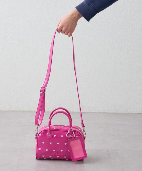 HELLO.SANFRANCISCO（ハローサンフランシスコ）の「【HELLO.SANFRANCISCO/ハローサンフランシスコ】ハートプリントエナメルミニボストンBAG（ボストンバッグ・レディース・イエロー/ピンク/ホワイト・ONE SIZE）」の20枚目の写真