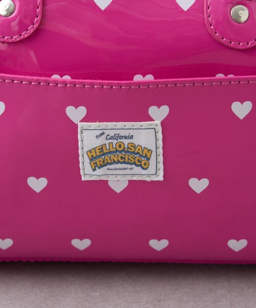 HELLO.SANFRANCISCO（ハローサンフランシスコ）の「【HELLO.SANFRANCISCO/ハローサンフランシスコ】ハートプリントエナメルミニボストンBAG（ボストンバッグ・レディース・イエロー/ピンク/ホワイト・ONE SIZE）」の21枚目の写真