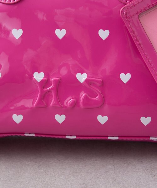 HELLO.SANFRANCISCO（ハローサンフランシスコ）の「【HELLO.SANFRANCISCO/ハローサンフランシスコ】ハートプリントエナメルミニボストンBAG（ボストンバッグ・レディース・イエロー/ピンク/ホワイト・ONE SIZE）」の22枚目の写真