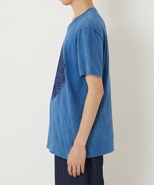 BLUE BLUE JAPAN（ブルーブルージャパン）の「ソラサクラ インディゴショートスリーブT（Tシャツ/カットソー・メンズ・インディゴブルー・S/XL/L）」の3枚目の写真