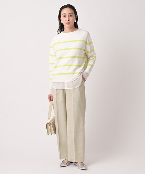 UNTITLED(アンタイトル)の「シャンブレーワイドパンツ(その他パンツ・レディース・ライトブルー/ライトベージュ・50/48/46/44/42/04/03/02/01/00)」の7枚目の写真