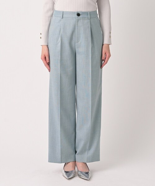 UNTITLED(アンタイトル)の「シャンブレーワイドパンツ(その他パンツ・レディース・ライトブルー/ライトベージュ・50/48/46/44/42/04/03/02/01/00)」の13枚目の写真