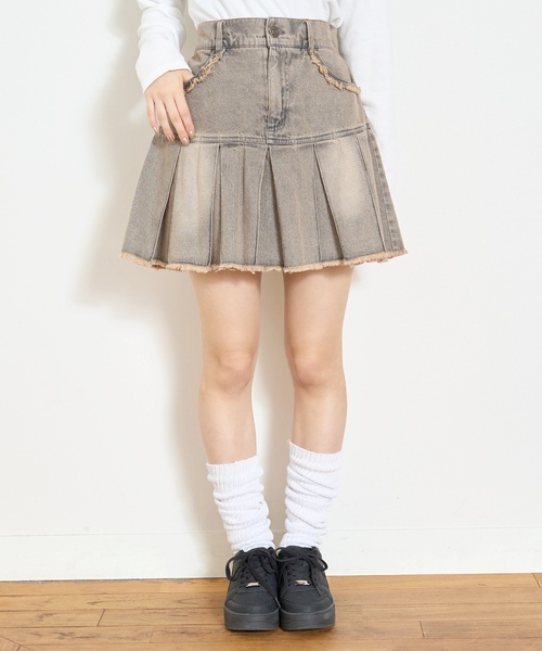 LOVETOXIC（ラブトキシック）の「【LTXC/セット可】アソートボックスプリーツスカート（スカート・キッズ・グレー/モカ/カーキ/ブラウン/ブルー・S:140cm/L:160cm/M:150cm/130cm）」の16枚目の写真