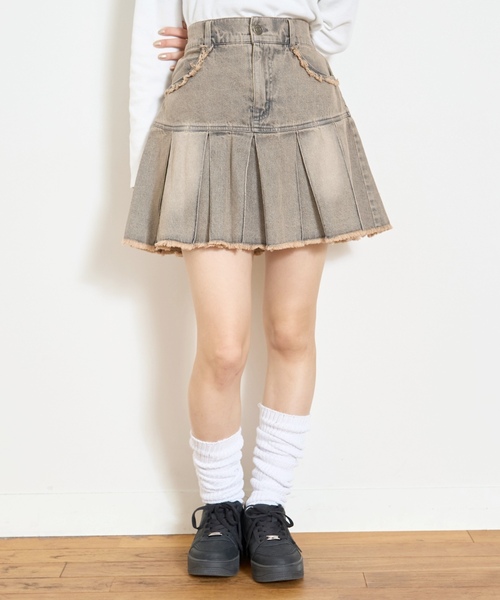 LOVETOXIC（ラブトキシック）の「【LTXC/セット可】アソートボックスプリーツスカート（スカート・キッズ・グレー/モカ/カーキ/ブラウン/ブルー・S:140cm/L:160cm/M:150cm/130cm）」の17枚目の写真
