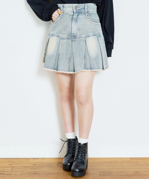 LOVETOXIC（ラブトキシック）の「【LTXC/セット可】アソートボックスプリーツスカート（スカート・キッズ・グレー/モカ/カーキ/ブラウン/ブルー・S:140cm/L:160cm/M:150cm/130cm）」の22枚目の写真