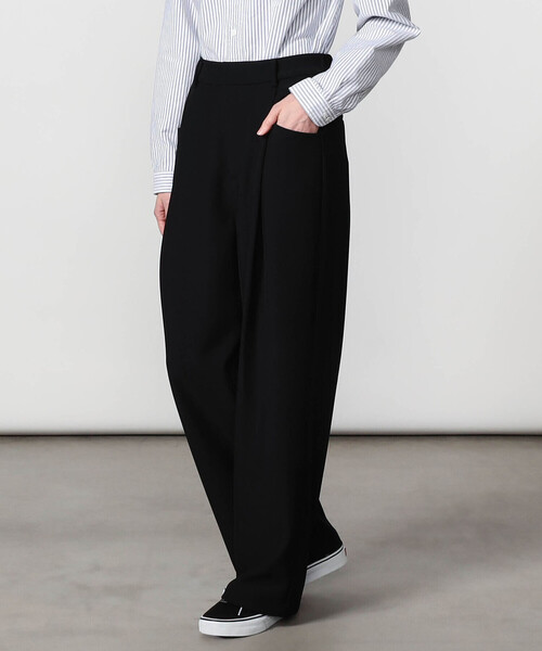 GYMPHLEX（ジムフレックス）の「Gymphlex | タック ワイドイージーパンツ WOMEN（その他パンツ・レディース・ブラック/ベージュ/ライトグリーン・12/14）」の10枚目の写真