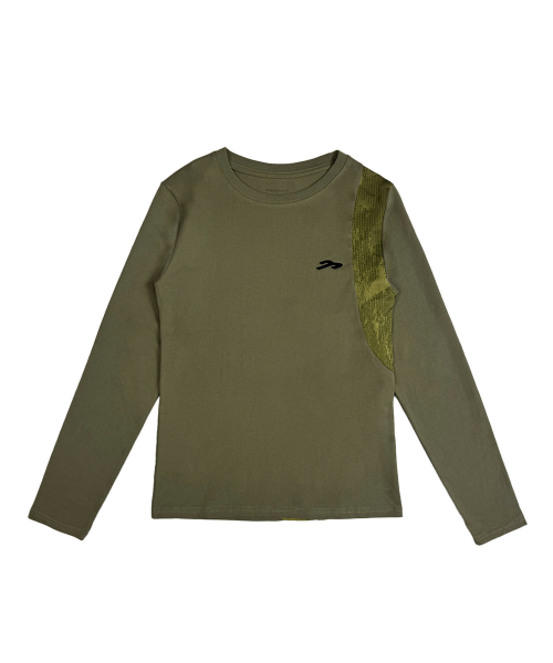 TANSANMAGNESIUM（タンサン マグネシウム）の「切り替えロングスリーブ（カーキ）（Tシャツ/カットソー・レディース・その他・MEDIUM/SMALL）」の6枚目の写真