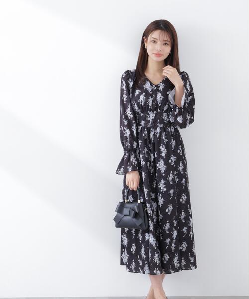 PROPORTION BODY DRESSING(プロポーションボディドレッシング)の「フラワープリントワンピース / 1216140303(ワンピース・レディース・ホワイト系その他/ブラック/ブルー・SMALL/P/S/MEDIUM)」の5枚目の写真