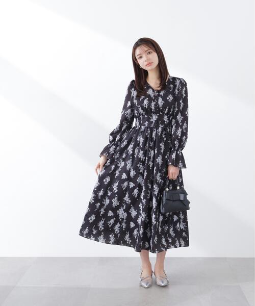 PROPORTION BODY DRESSING(プロポーションボディドレッシング)の「フラワープリントワンピース / 1216140303(ワンピース・レディース・ホワイト系その他/ブラック/ブルー・SMALL/P/S/MEDIUM)」の7枚目の写真