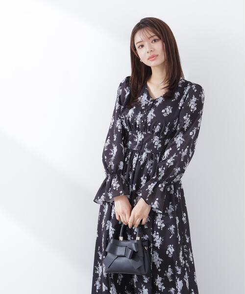 PROPORTION BODY DRESSING(プロポーションボディドレッシング)の「フラワープリントワンピース / 1216140303(ワンピース・レディース・ホワイト系その他/ブラック/ブルー・SMALL/P/S/MEDIUM)」の8枚目の写真