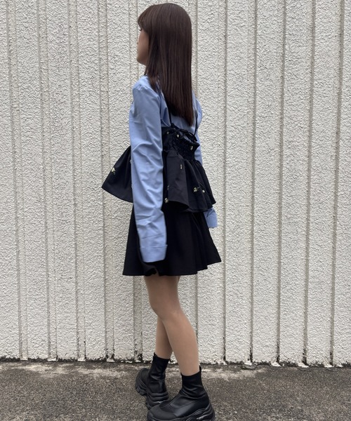 merrylatte(メリーラテ)の「FLOWER CAMISOLE【IROHANI】(キャミソール・レディース・グレー/ネイビー・FREE)」の14枚目の写真