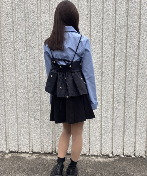 merrylatte(メリーラテ)の「FLOWER CAMISOLE【IROHANI】(キャミソール・レディース・グレー/ネイビー・FREE)」の15枚目の写真