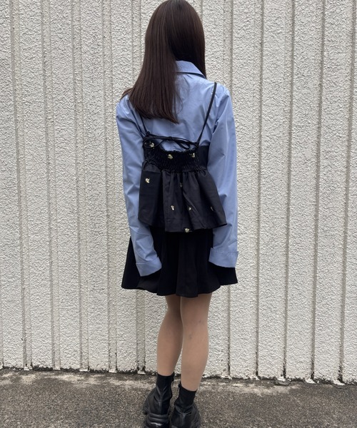 merrylatte(メリーラテ)の「FLOWER CAMISOLE【IROHANI】(キャミソール・レディース・グレー/ネイビー・FREE)」の16枚目の写真