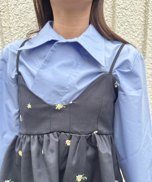 merrylatte(メリーラテ)の「FLOWER CAMISOLE【IROHANI】(キャミソール・レディース・グレー/ネイビー・FREE)」の21枚目の写真