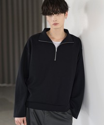 ASTRONOMY（アストロノミー）の「防シワ 抗ピリング ポンチハーフ長袖ジップ（Tシャツ/カットソー）」