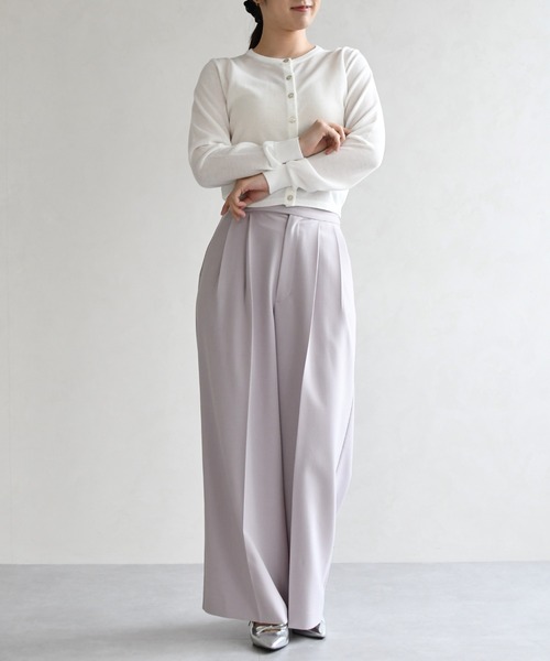 31 Sons de mode（トランテアン　ソン　ドゥ　モード）の「スパークラメクルーネックカーディガン（カーディガン/ボレロ・レディース・ネイビー/ピンク/オフホワイト・ﾌﾘ-）」の13枚目の写真