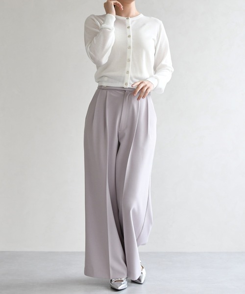 31 Sons de mode（トランテアン　ソン　ドゥ　モード）の「スパークラメクルーネックカーディガン（カーディガン/ボレロ・レディース・ネイビー/ピンク/オフホワイト・ﾌﾘ-）」の14枚目の写真