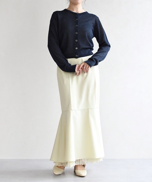 31 Sons de mode（トランテアン　ソン　ドゥ　モード）の「スパークラメクルーネックカーディガン（カーディガン/ボレロ・レディース・ネイビー/ピンク/オフホワイト・ﾌﾘ-）」の10枚目の写真